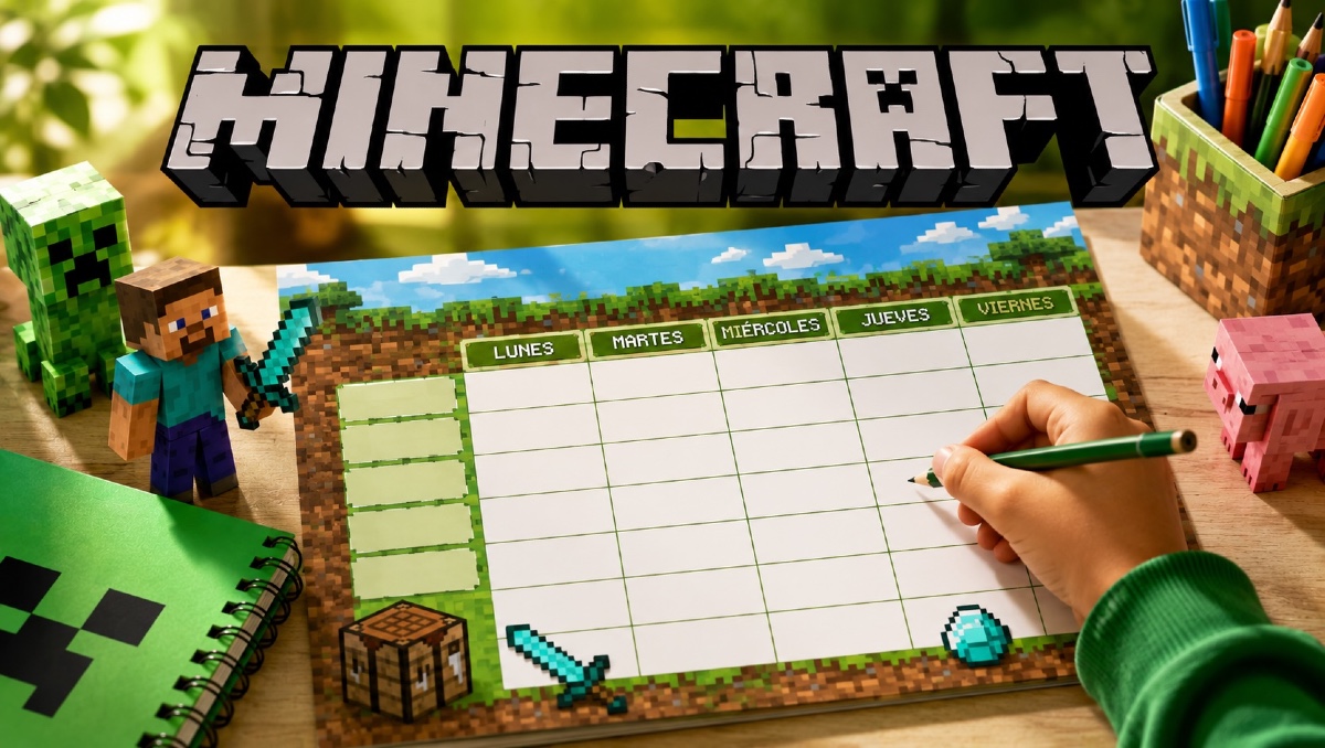 Cómo hacer un horario escolar de Minecraft gratis para imprimir | IA DISCOVER
