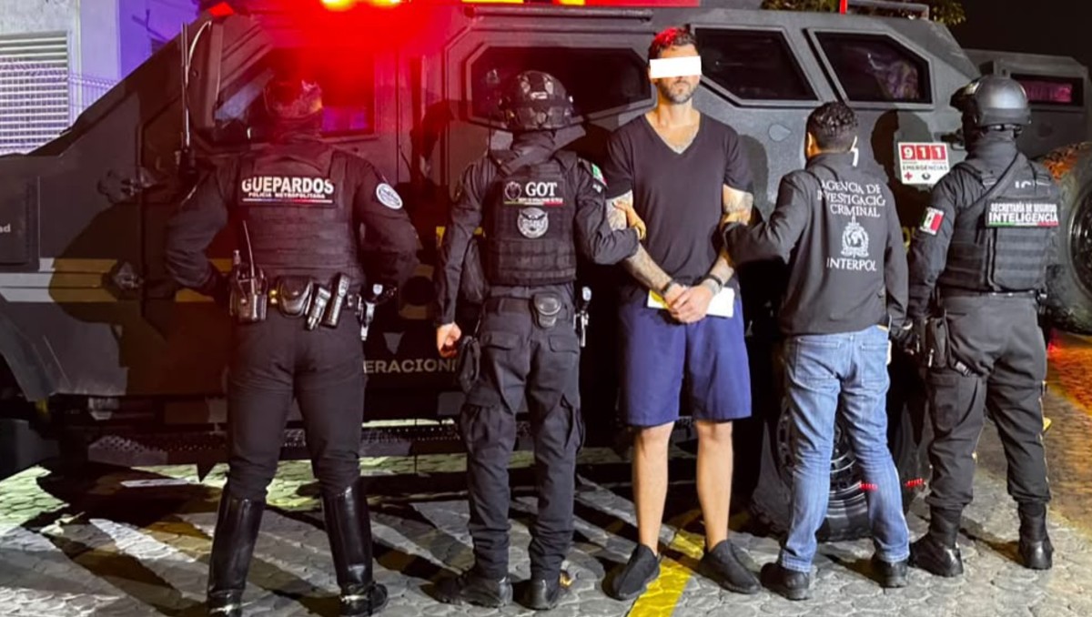 Michael N fue detenido acusado por posesión de armas, delito cometido en Estados Unidos (Cortesía Secretaría de Seguridad Jalisco)