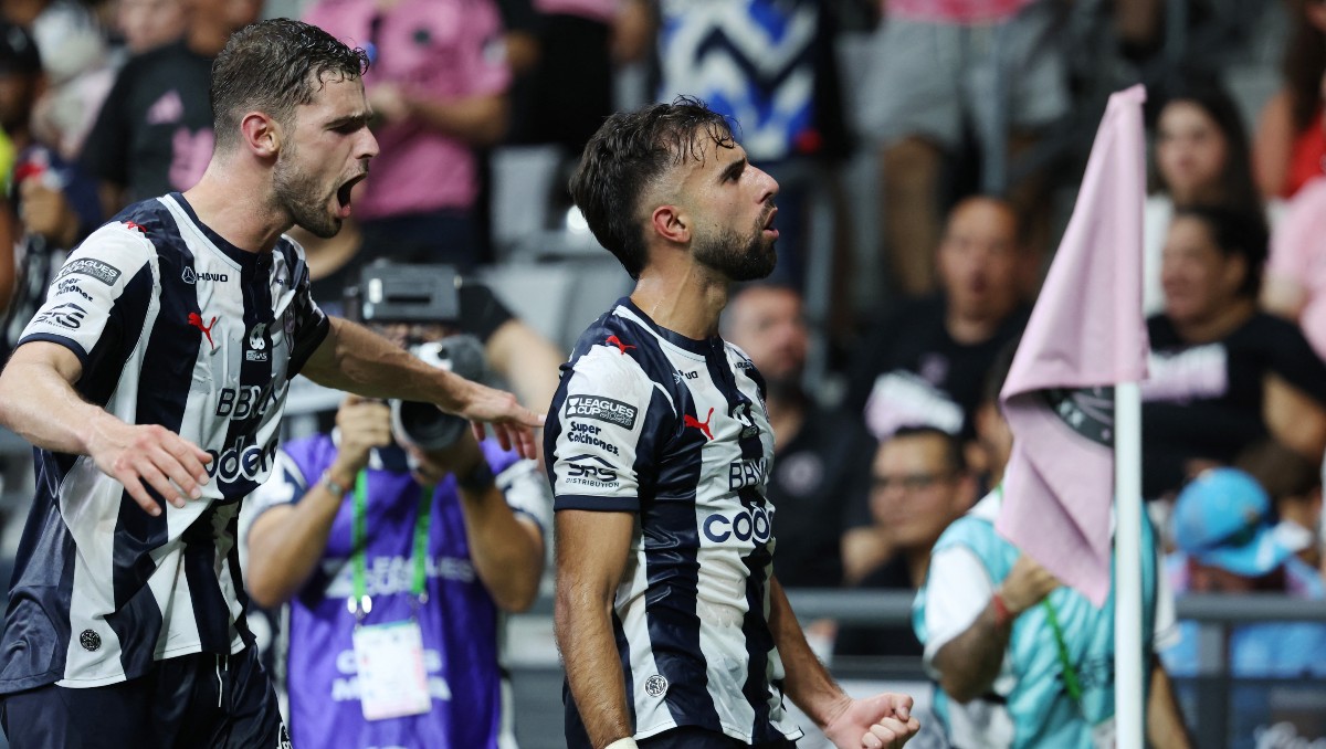Diego Rossi y Hugo Cuypers marcaron en la victoria de Rayados de Monterrey sobre Inter Miami en Leagues Cup (AFP)