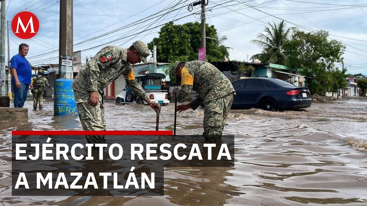 Ejército activa plan DN-III E en Mazatlán para evacuar a extranjeros por intensas lluvias
