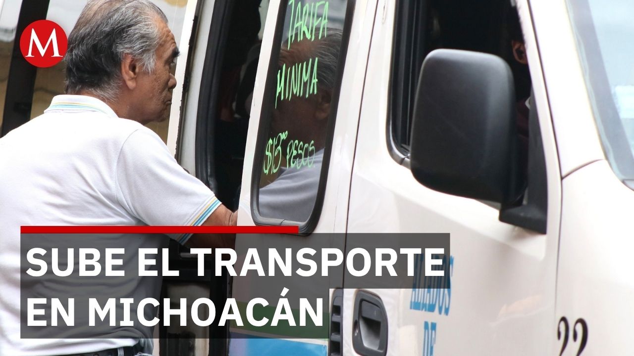 Sube un peso el transporte público en Michoacán; tarifa queda en 12 pesos
