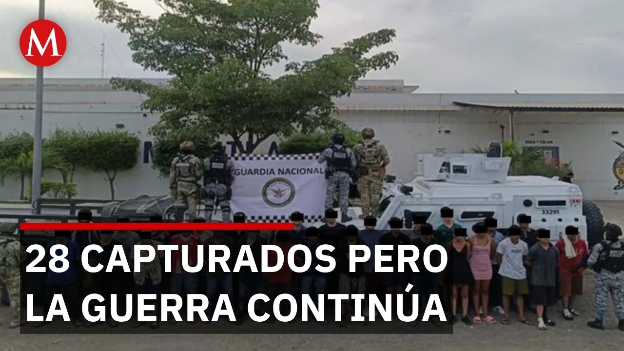 Ejército captura 28 integrantes del Cártel del Pacífico en Mazatlán, Sinaloa