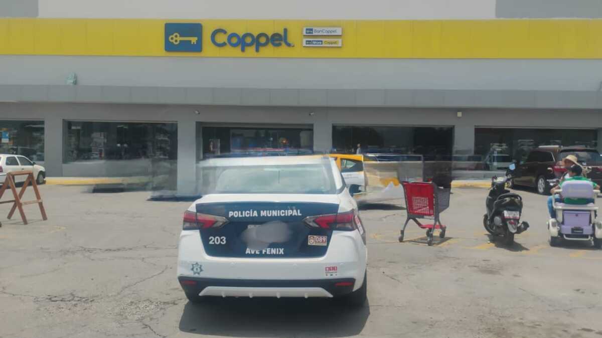Un grupo de sujetos irrumpió este domingo en una tienda Coppel ubicada en Plaza Alameda, en la zona de Nuevo Tizayuca. (Cortesía)