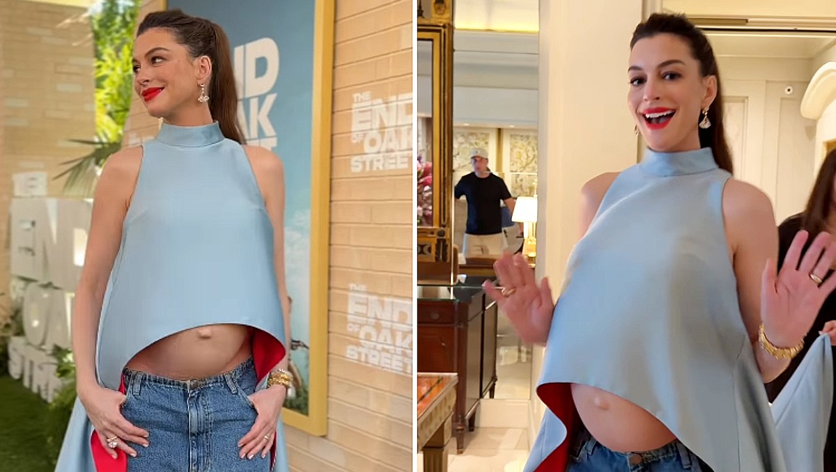Hanna Hathaway presume su baby bump (IG: @annehathaway)