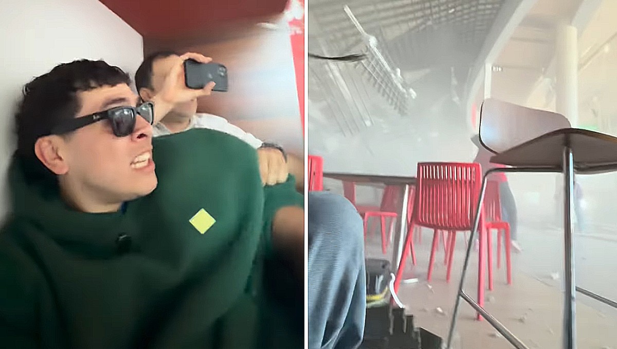 Influencer colombiano vive sismo en estadio de Pereira  (RS)