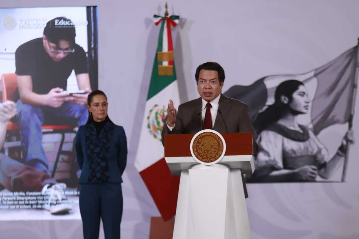 Mario Delgado, titular de la SEO en La Mañanera | Juan Carlos Bautista