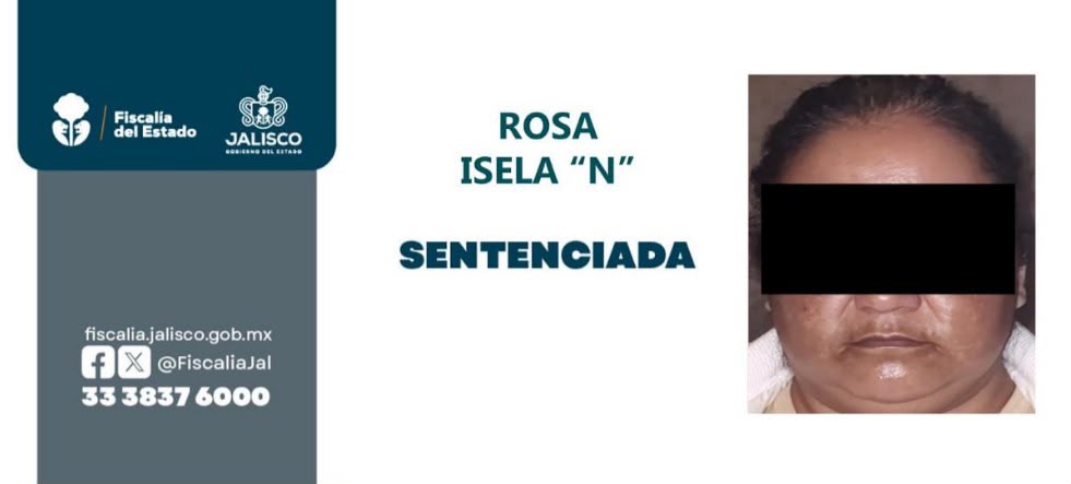 La mujer pasará 40 años en prisión. (Cortesía Fiscalía de Jalisco)