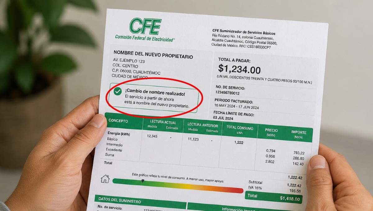 El recibo de CFE puede cambiarse de titular | IA Discover