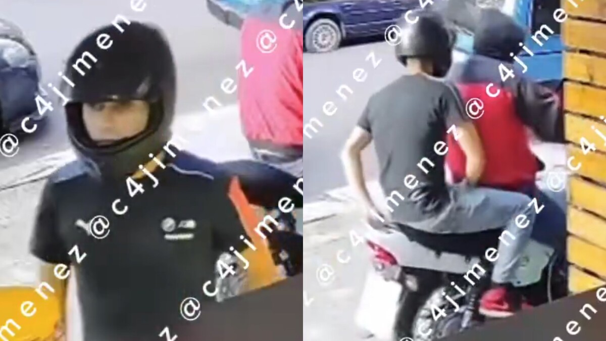 En el video se observa a dos hombres, uno ingresó al negocio y el otro esperó afuera. | Carlos Jiménez