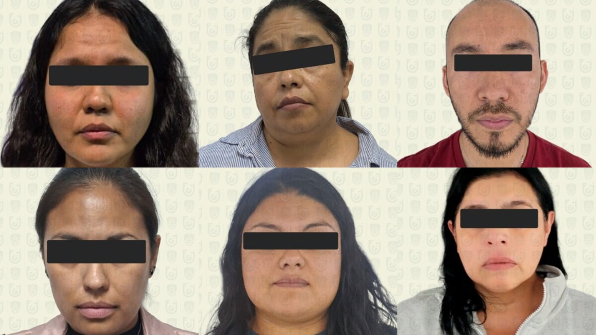 Los detenidos son: Frida 'N', Vianey 'N', Diana 'N', Valeria 'N', Jessica 'N' y Luis 'N'. | Especial