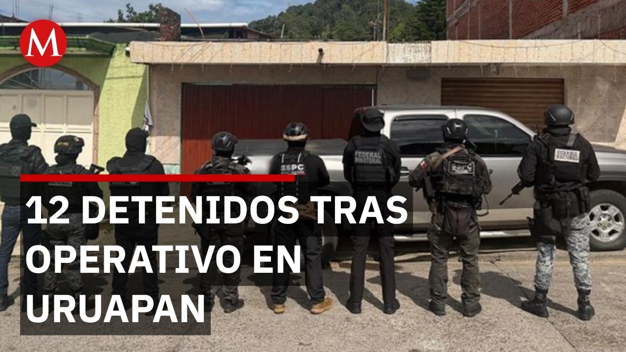 Detienen a 12 extorsionadores en Michoacán que operaban contra productores y transportistas