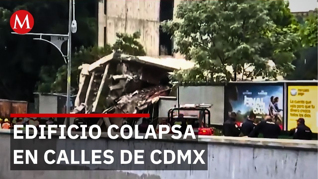Edificio de 4 pisos se desmorona en CdMx sin dejar lesionados en viaducto