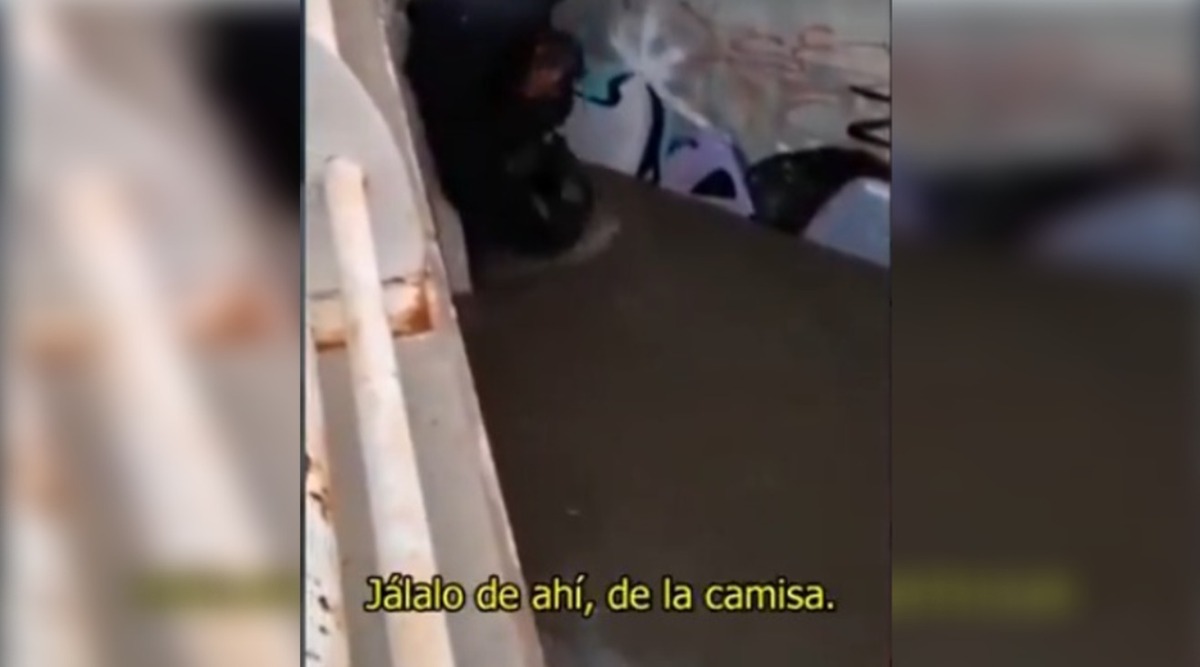 Elementos de seguridad y vecinos del lugar acudieron a la zona. (Foto: especial)