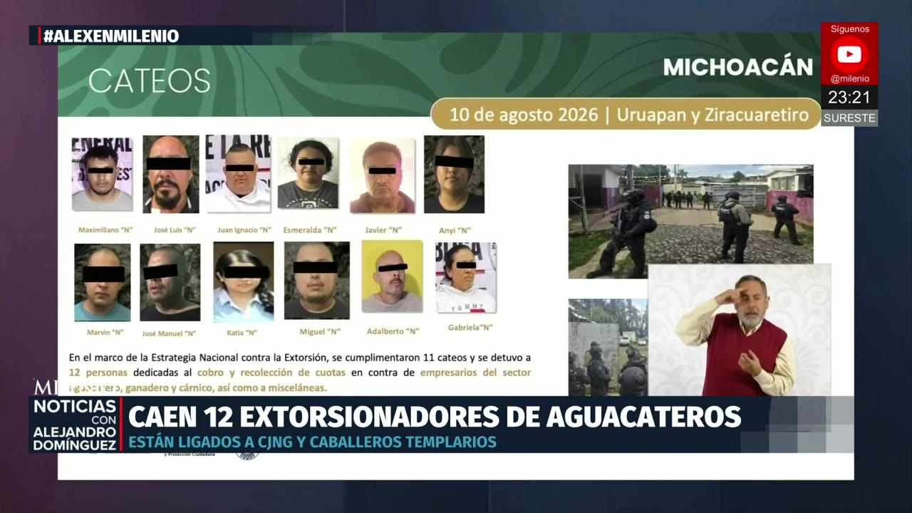 Gobierno dice que fue alerta, pero fiscal asegura que fue amenaza a aguacateros