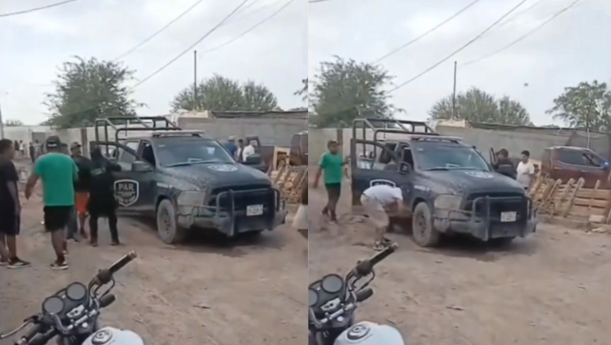Hay tres detenidos tras agresión a la PAR en Matamoros. | Cortesía Facebook: Taxis Rojos De Matamoros Coahuila