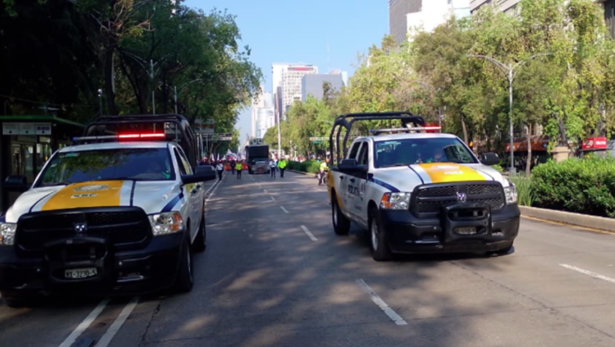 Manifestantes en Paseo de la Reforma. | Foto: SSC