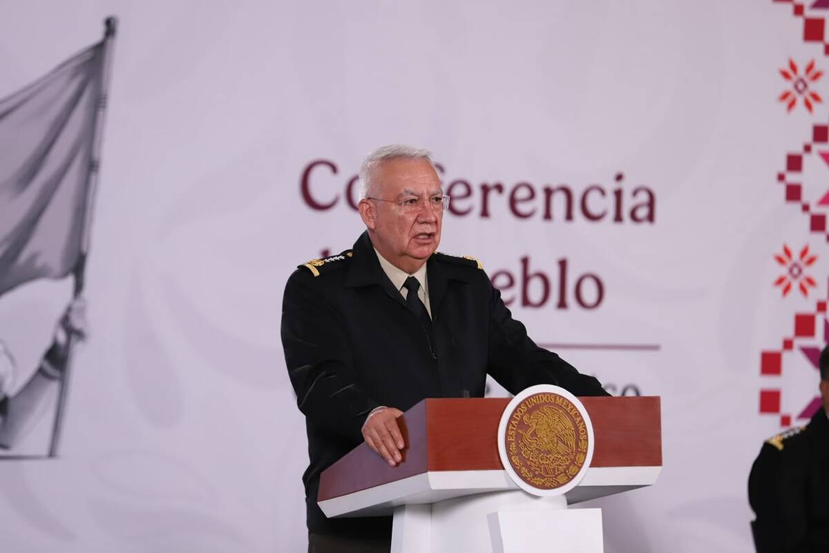 Ricardo Trevilla Trejo durante la conferencia matutina de Claudia Sheinbaum. | Octavio Hoyos