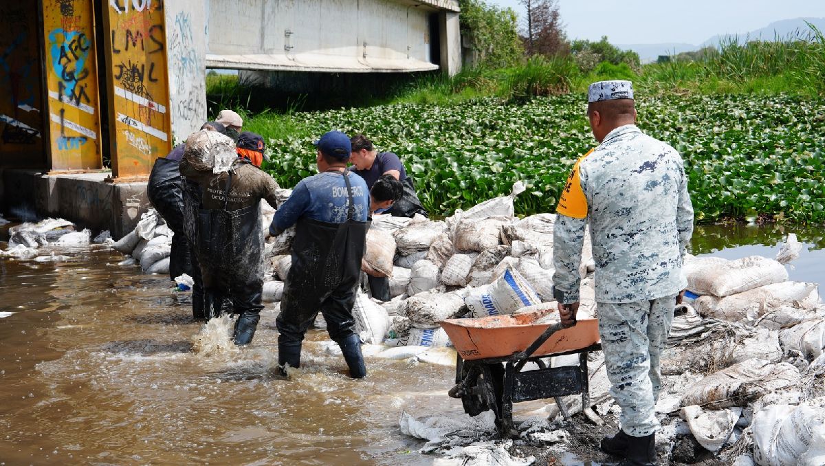 El río Lerma se mantiene en vigilancia ante el riesgo originado por las lluvias. | Foto: Especial