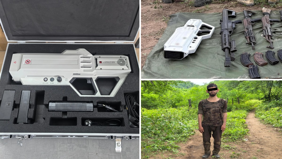 Autoridades aseguraron un Inhibidor de drones a un hombre en Nayarit. | Foto: Tatusky y SSPC