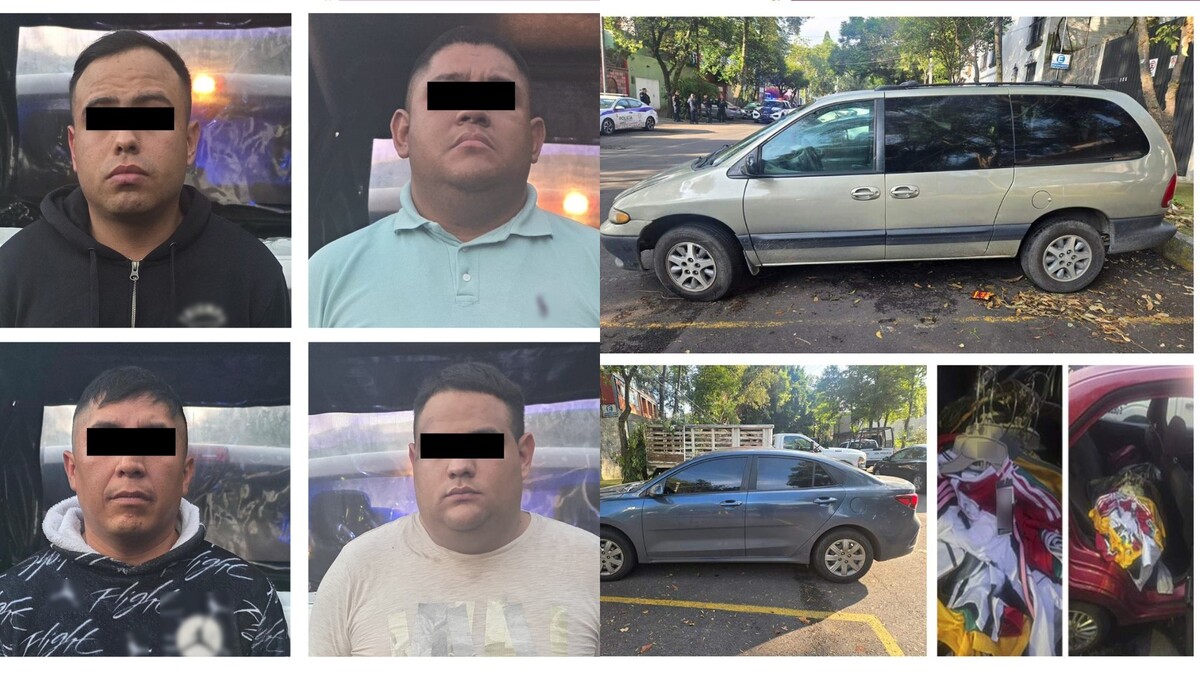 Los cuatro detenidos fueron interceptados en inmediaciones de la colonia Jardín Balbuena. | Especial