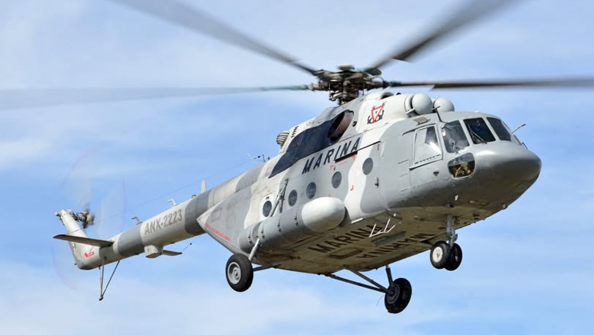 Helicóptero MI-17 de la Marina Armada de México. | Foto: Redes sociales