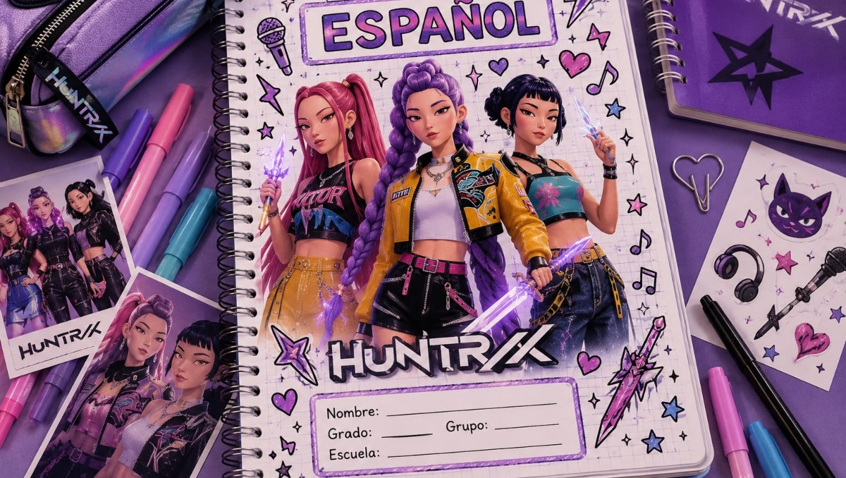 Personaliza tus cuadernos con 'Las Guerreras K-Pop': Paso a paso para decorar tus carátulas escolares | IA M2