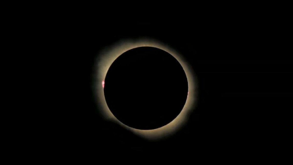 Punto máximo del eclipse solar (NASA)