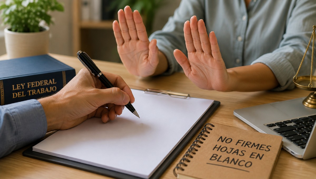 ¿Te piden firmar hojas en blanco? Esto dice la Ley Federal del Trabajo | IA DISCOVER
