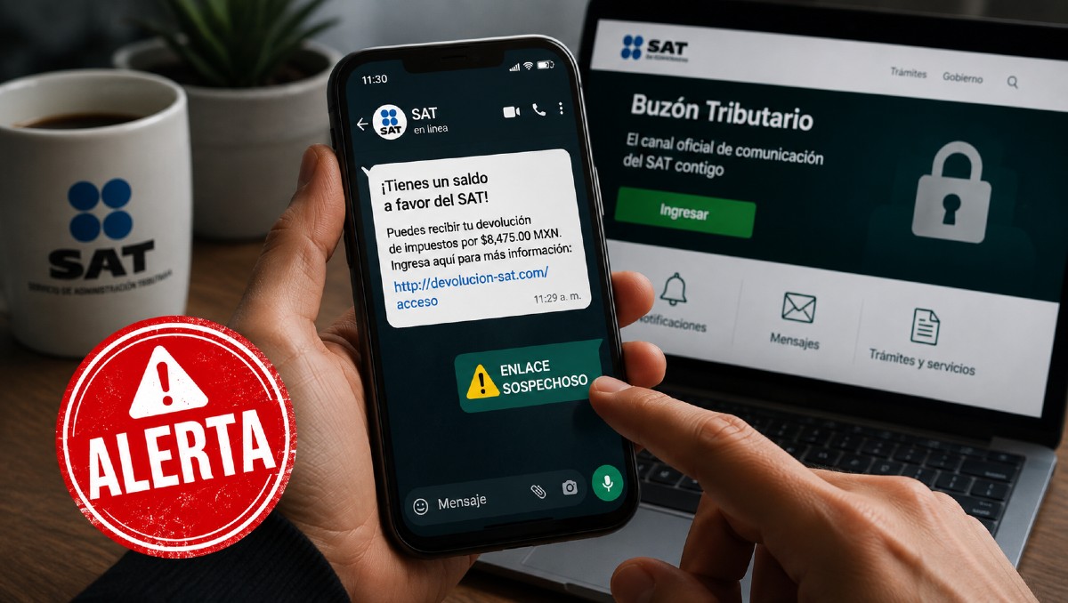 SAT alerta por fraude en WhatsApp: falsos saldos a favor