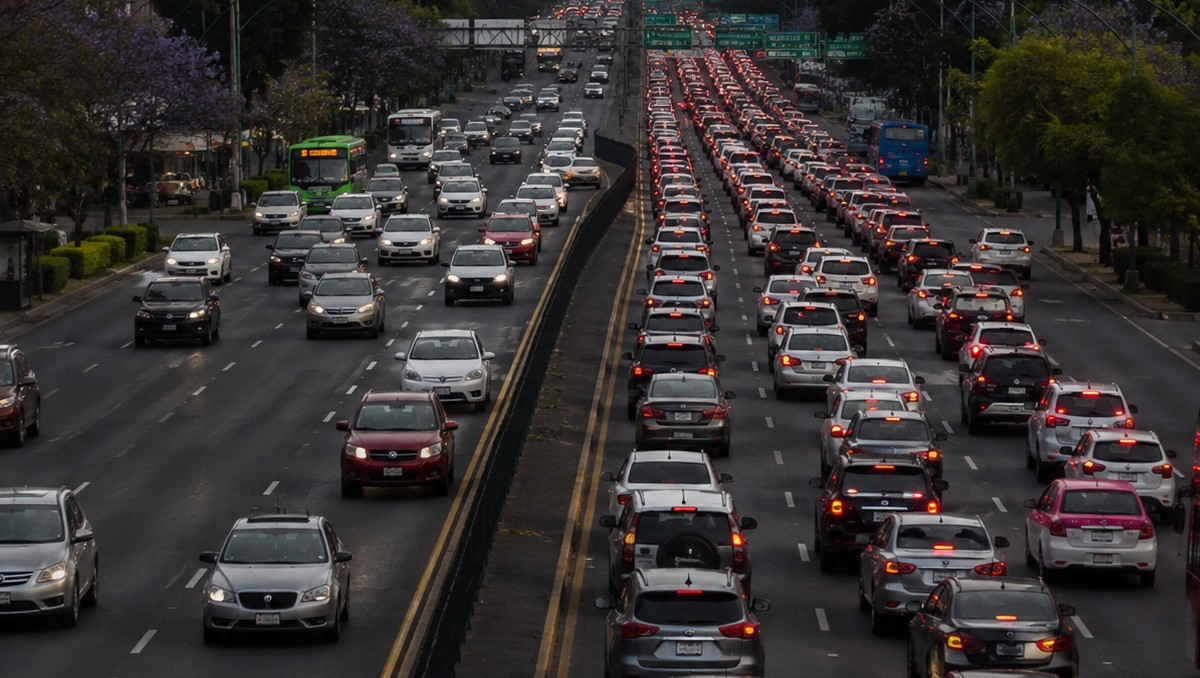 Viernes de tráfico en la Ciudad de México | IA DISCOVER