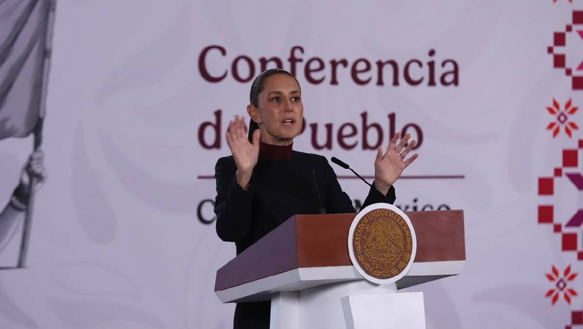 Claudia Sheinbaum en la conferencia mañanera. | Foto: Octavio Hoyos.