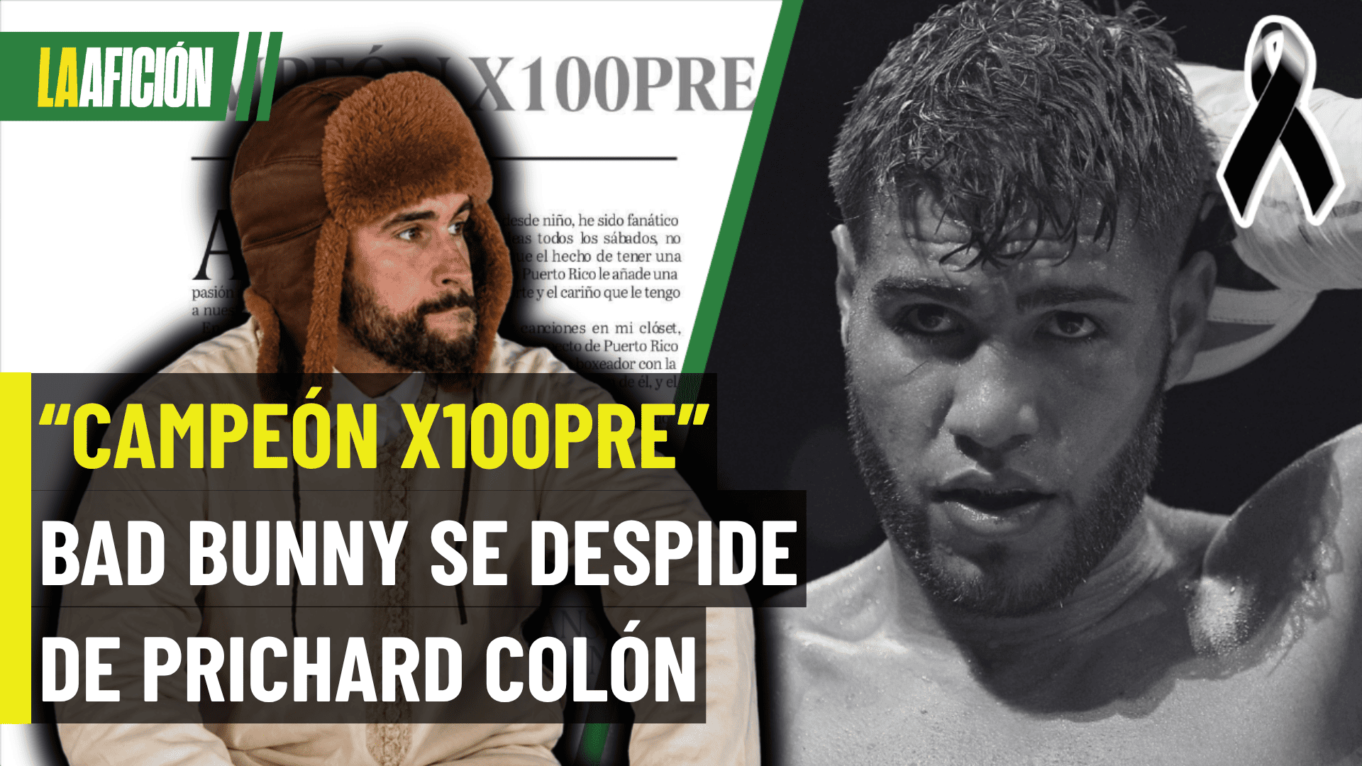 ¡UNA CARTA DESDE EL CORAZÓN! Bad Bunny recuerda al boxeador que admiraba