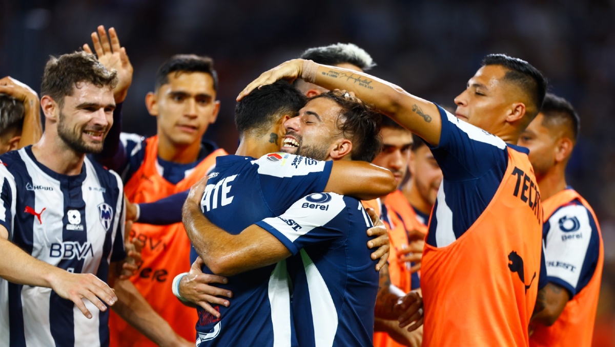 Rayados festeja gol ante Bravos de Juárez en la Jornada 4 del Apertura 2026 (Jorge López)