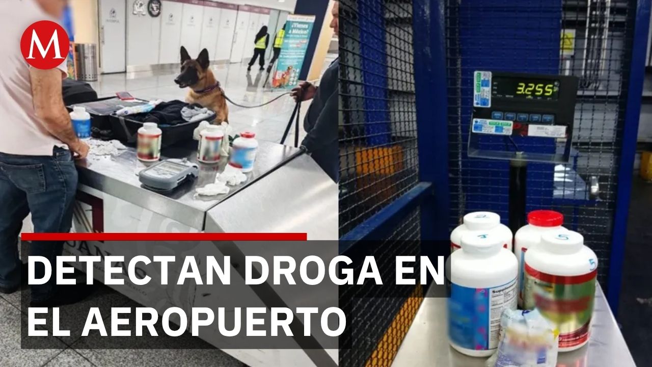 Aseguran 66 mil pastillas de opio disfrazadas de vitaminas en aeropuerto de CdMx