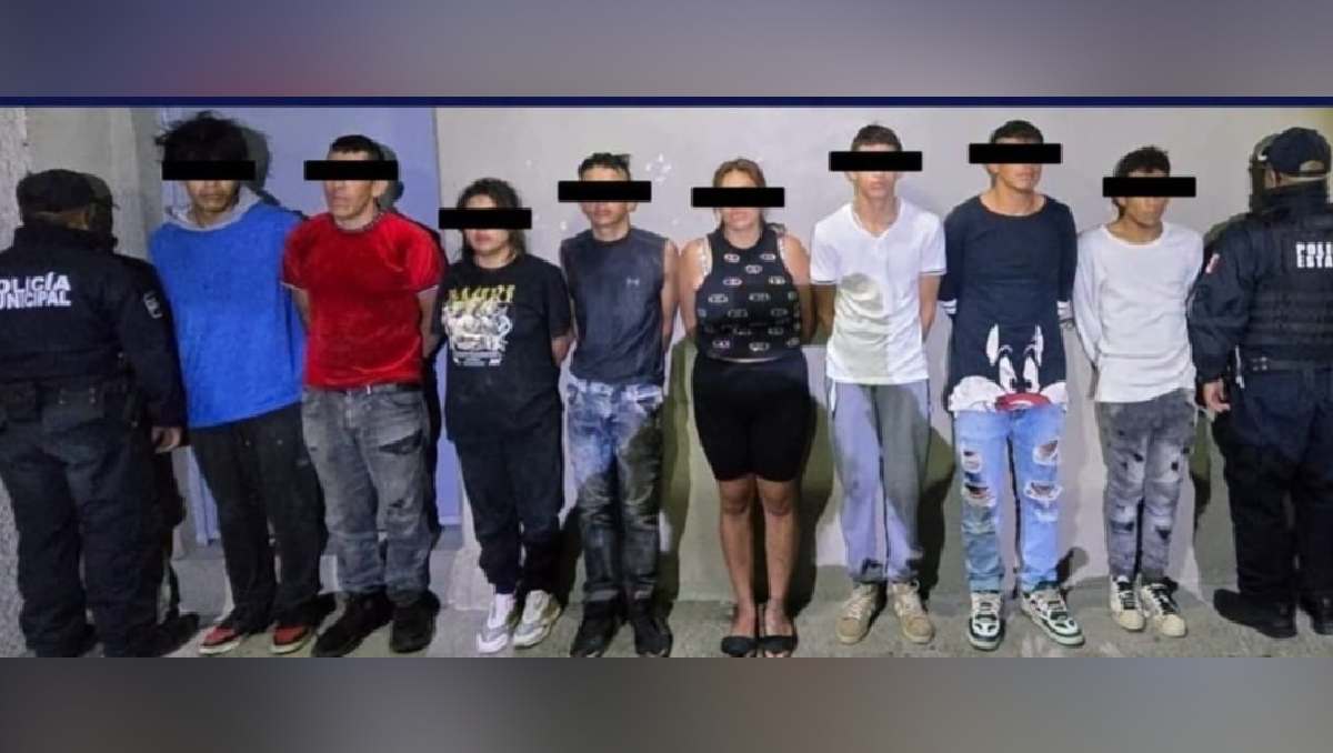 Los detenidos en Coyotepec tendrían entre 18 y 31 años. | Foto: Seguridad Pública de Coyotepec