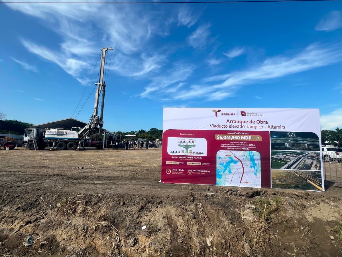 El gobernador Américo Villarreal Anaya encabezó la inauguración del viaducto elevado Tampico-Altamira, una obra de 4.58 kilómetros.