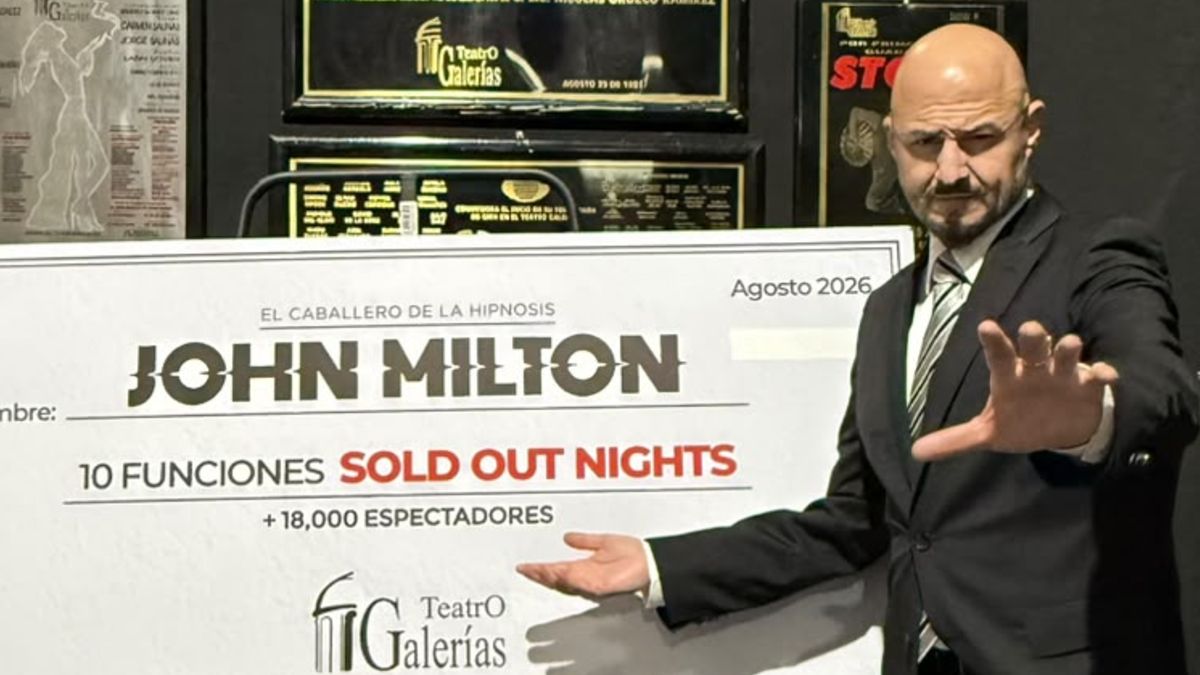 John Milton tendrá su última presentación de la temporada 2026 el 17 de agosto (Cortesía Teatro Galerías)