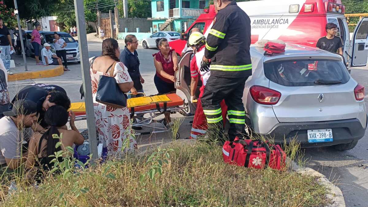 Lesionados tras choque en ciudad Madero