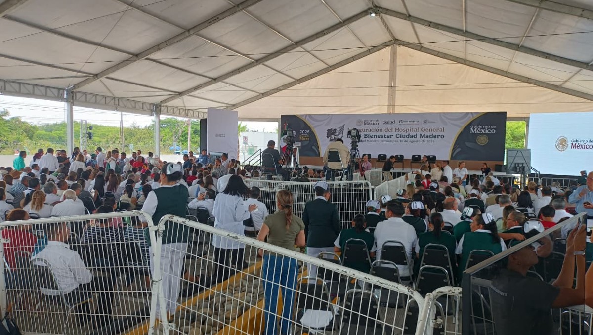 Presidenta de México visita Tamaulipas: maderenses esperan nuevo nosocomio. (Jesús Alberto García)