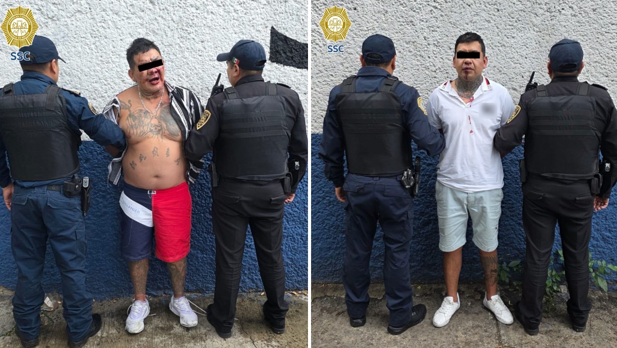 Los hombres extorsionaron al dueño de un puesto de caldos de gallina en Tacuba. | Foto: SSC