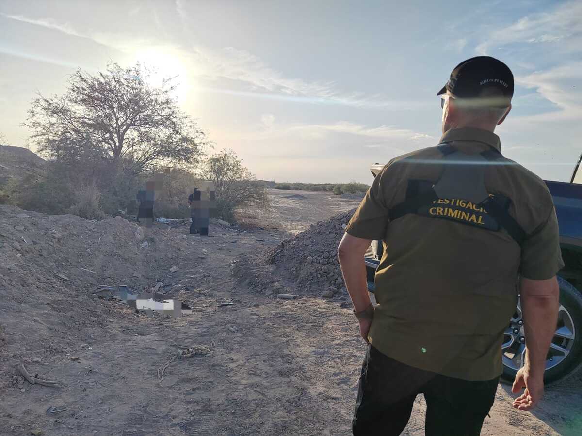 Investigan hallazgo de posibles restos humanos en ejido Santa Fe.| Foto: Milenio Policía