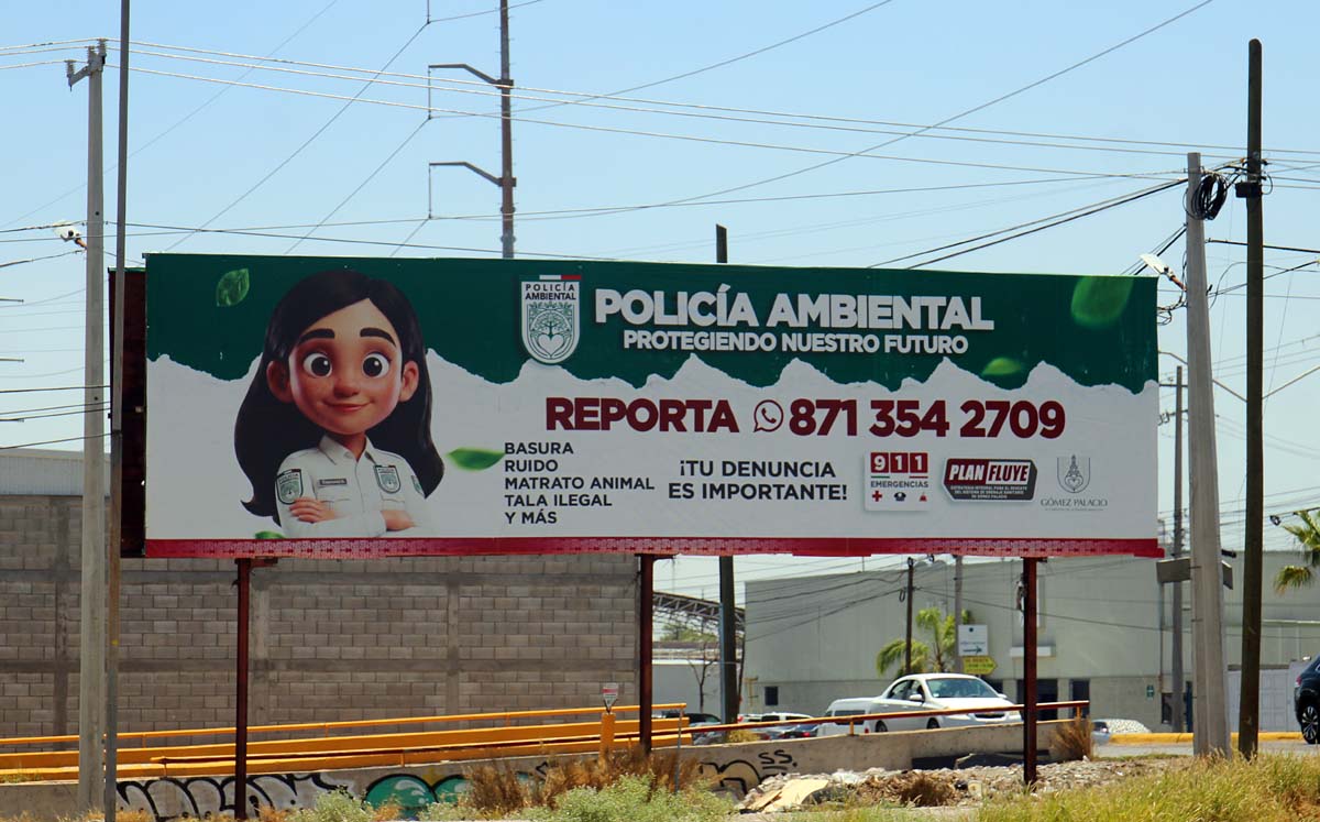 Policía Ambiental en Gómez Palacio. | Foto: Rolando Riestra