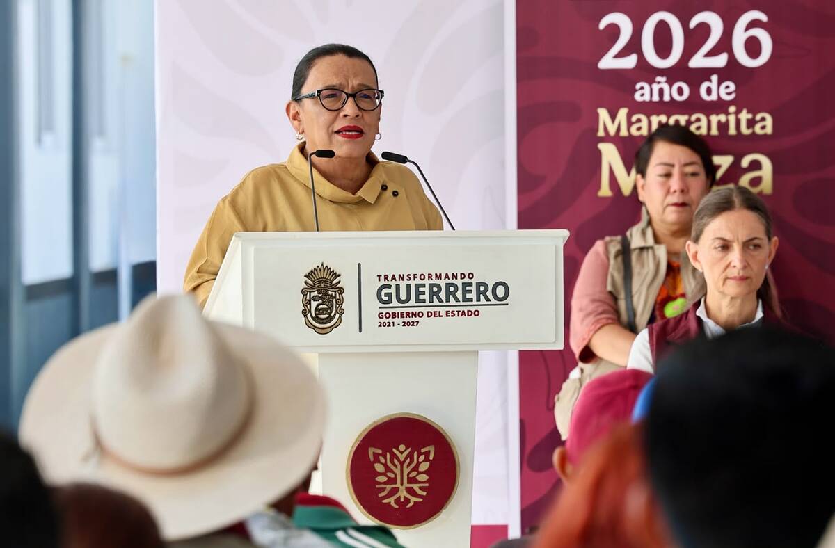 La Secretaria de Gobernación, Rosa Icela Rodríguez, durante la conferencia de la Segob. | Especial