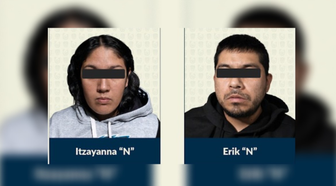 El 13 de agosto fueron detenidos  Erik 'N' e Itzayanna 'N'. (Foto: especial)