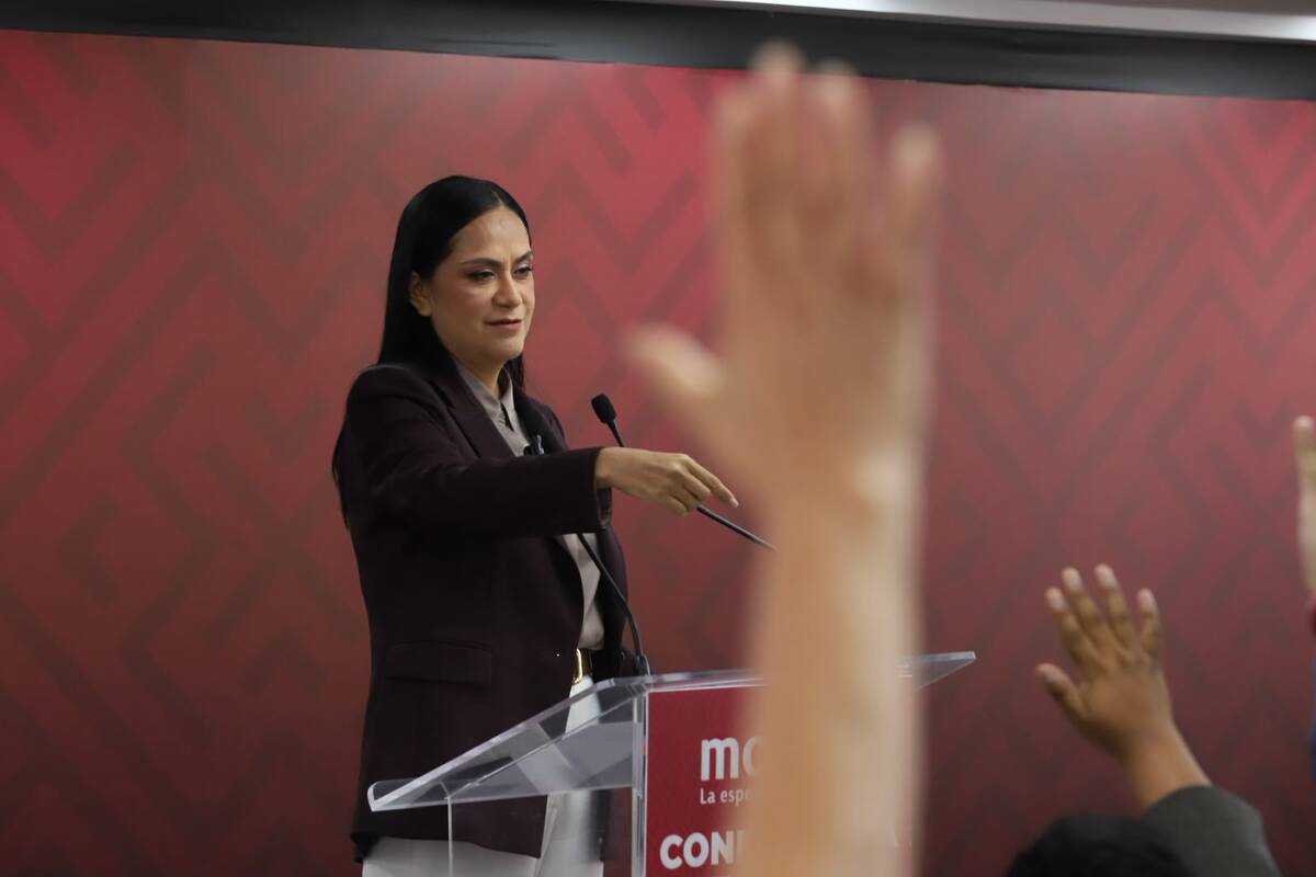 Ariadna Montiel aseveró que Morena defenderá la soberanía nacional. | Foto: Octavio Hoyos