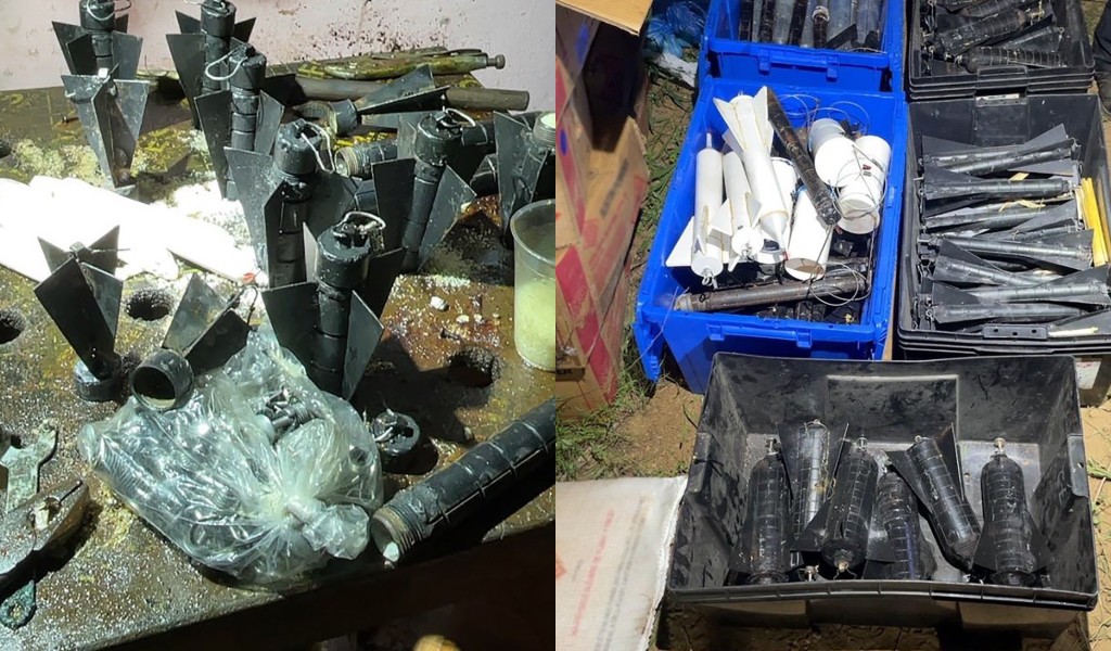 Elementos de Semar localizan más de 300 artefactos explosivos en El Rosario | Fotos: X. GabSeguridadMX