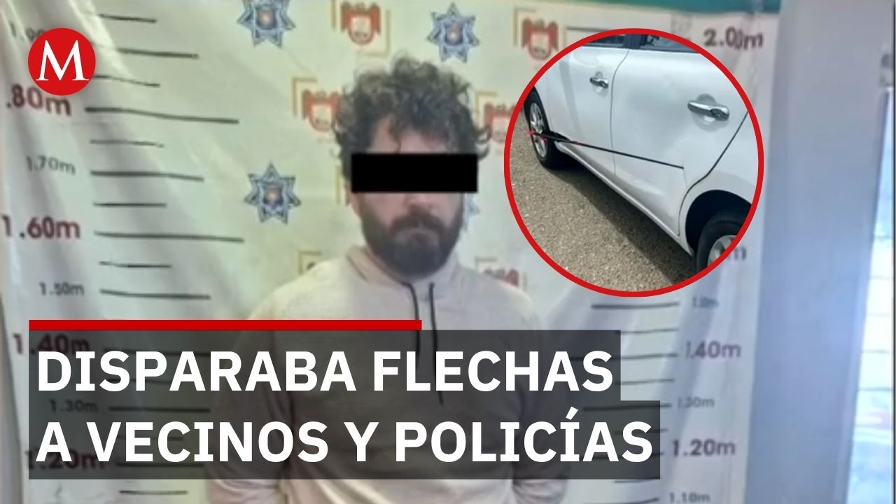 Hombre con arco y flechas ataca en Tijuana tras creer que le robaron su vehículo