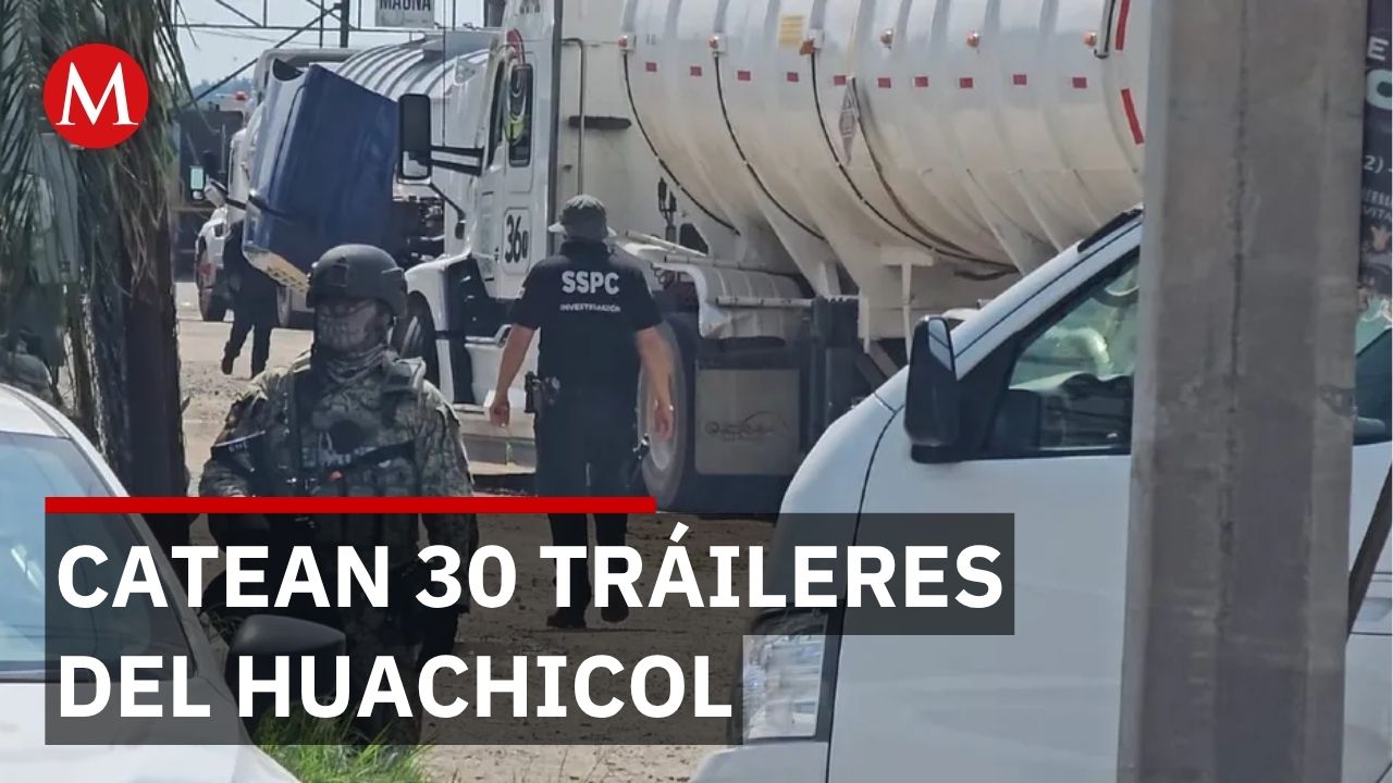 Operativo federal asegura 30 tráileres con combustible en Tlajomulco, Jalisco