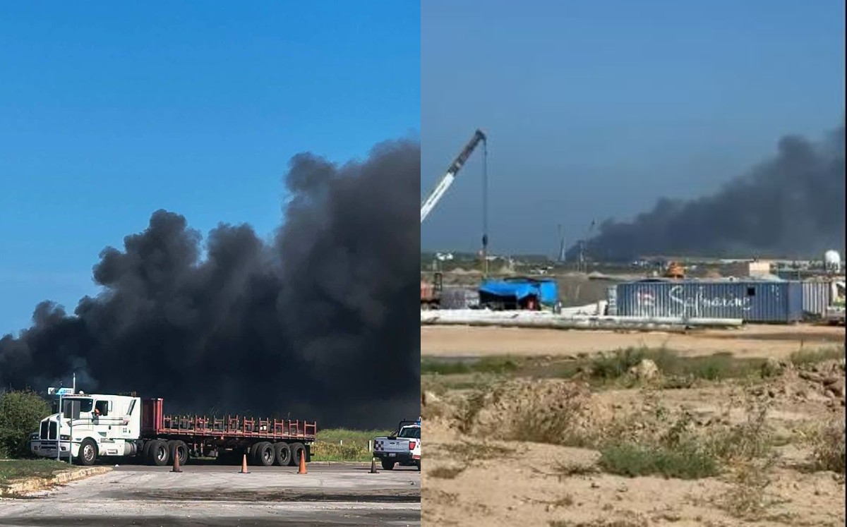 Circulan imágenes de incendio dentro del puerto de Altamira. | Redes sociales