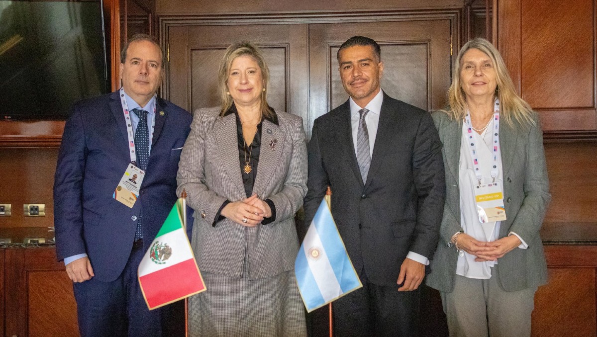 Omar García Harfuch se reunió con Alejandra Monteoliva, secretaria de Seguridad de Argentina. | Foto: @AleMonteoliva